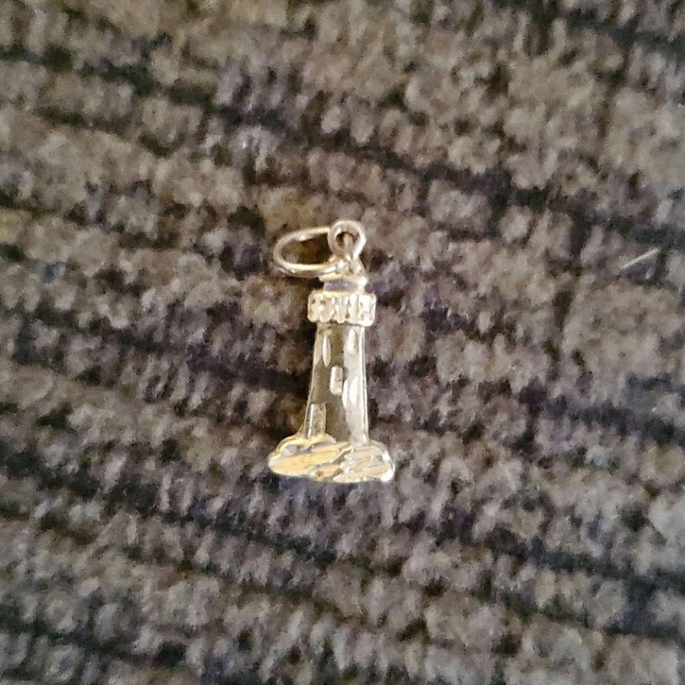 Sterling silver lighthouse pendant